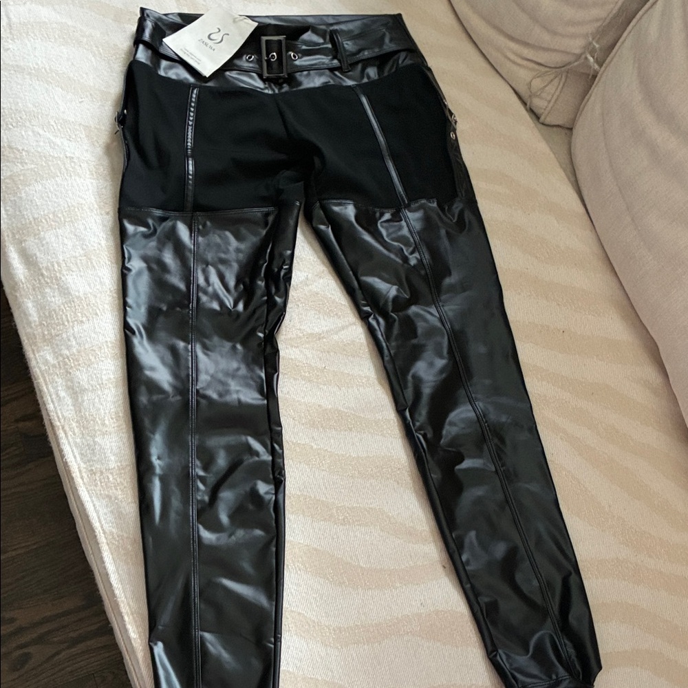 Black Faux Leather Leggings